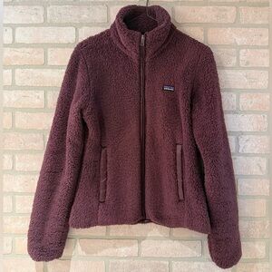 Patagonia Los Lobos Women's Plum Purple Teddy Fleece Jacket